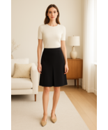Womens Black Pleated A-Line Skirt Sz 6 Petite Office Professional Dark A... - €14,46 EUR Womens Black Pleated A-Line Skirt Sz 6 Petite Office Professional Dark A... - €14,46 EUR