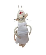 Silver Tree Surgical Nurse Felted Dressed Mouse Ornament NWT  - £7.89 GBP