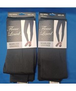 Set Of 2 Gold Medal Women Leggings Black Seamless Size: L/XL - NWT NEW - $32.56 CAD