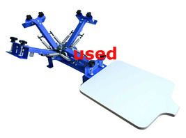 USED! DIY Supply 4 Color 1 Station  Silk Screen Printing Machine Shirt Printer - £80.74 GBP