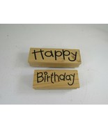 2 Rubber Stamp Happy Birthday 51583 Stamps - £12.85 GBP