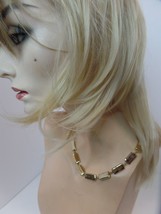 Ellen Tracy (stamped) Goldtone Bars Toggle Clasp & Bar  Necklace Adjustable 16" - £15.82 GBP