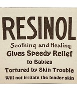 1921 Resinol Infant Health Care Skin Advertisement Medical Ephemera 2.25... - €17,14 EUR