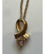 NECKLACE - RIBBON WITH HEART - £2.33 GBP