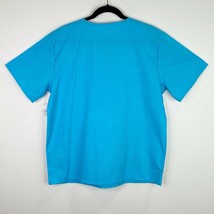Walmart Solid Blue Scrub Top Shirt Size Small S - $6.92