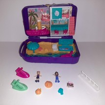 Polly Pocket Suitcase Compact Set Beach Vibes + Accessories Dolls Jet Skis - $9.90