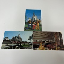 Vintage Walt Disney World Postcard Lot of 3 Contemporary Train Station - $7.48