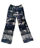 NIC + ZOE Womens Chiffon Flowy Pants Geometric Print Purple Blue Trouser... - $22.77