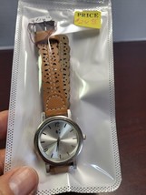 Charming Charlie Women&#39;s Quartz Watch Brown Leather Band- New Battery - $18.65