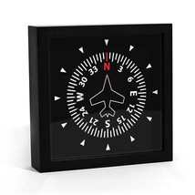 Aircraft Instrument Flight Control Panel Clever Clock Frame Aviation Compass Dir - £44.21 GBP
