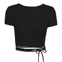 2022 Summer Women Black White Short T-Shirts  Crop Tops Short Sleeve age Tee Top - £64.76 GBP