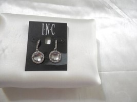 INC International Concepts 1-1/4&quot; Silver Tone Pave Dangle Drop Earrings ... - £9.81 GBP