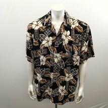 Island Shores Hawaiian Shirt Men&#39;s Size XL Button Up Polyester Short Sleeve - $10.88