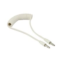 Valueline 1.00 m Coiled Stereo Audio Cable - White  - $18.00