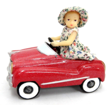 Marie Osmond Little Me Cruisin 2001 Girl Doll in Red Car 4.5&quot; #2259 - £10.49 GBP
