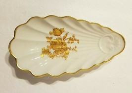Limoges France Vintage Soap Trinket Candy Dish Scalloped Edge Shell Gold Trim - £15.76 GBP
