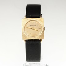 Lucien Piccard 14k Yellow Gold Men&#39;s Dress Hand-Winding Watch w/ Leather Band - £1,044.96 GBP