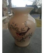 LENOX Vase SERENADE bird w flowers Design Ivory 24K Gold Trim Made in US... - £10.50 GBP