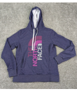 The North Face Hoodie Womens M Purple Large Trivert Logo Hooded Sweatshirt - $27.99