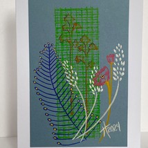 Handmade Original Art Blank Greeting Card and Envelope Suitable for Framing - $12.95