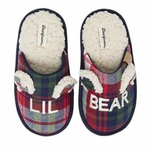 Dearfoams Espuma Viscoelástica Infantil Pantuflas Lil Oso Tartán Talla 7... - $9.05
