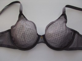 Natori 738136 Paradox Demi Underwire Bra Gunmetal 32D MSRP $56 UPC13  - $24.44