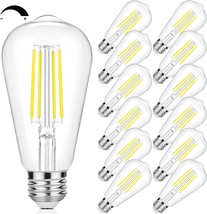 Vintage Led Edison Bulbs 60 Watt Equivalent Dimmable 7W St58 Led, 12 Pack - £31.53 GBP