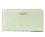 New Kate Spade Dumpling Pebble Leather Large Slim Bifold Wallet Light Olive - £48.16 GBP