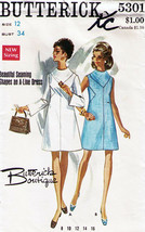 Vintage 1970&#39;s Misses&#39; Loose Fitting A-LINE DRESS Pattern 5301-b Size 12  UNCUT - £9.48 GBP