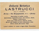 Galleria Artistica Lastrucci Card Via Borgognissanti Firenze Florentine ... - £9.34 GBP