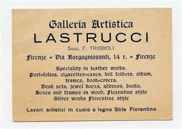 Galleria Artistica Lastrucci Card Via Borgognissanti Firenze Florentine ... - $11.88