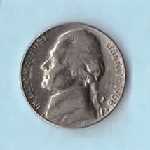 1968 D Jefferson Nickel - Circulated - Light Wear - About XF - $2.25