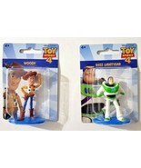 Toy Story 4 Buzz Lightyear 2.5&quot; And Woody 3&quot; Mini Figures Figurine Matte... - €11,55 EUR