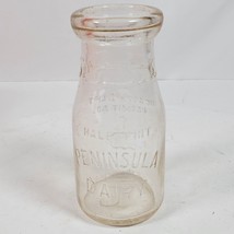 Vintage Milk Bottle Peninsula Dairy 5.5 Inch NO LID - $16.83