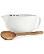 The Cellar 2.5 Qt Batter Bowl With Mixing Wood Spoon, New - £18.37 GBP