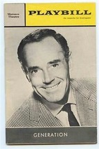 Playbill Generation Henry Fonda Morosco Theatre New York January 1966 - £9.33 GBP