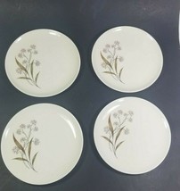 4 Carefree Windswept Small Plates Pink Flower Vintage 6 1/4&quot; Floral Bread Butter - £15.01 GBP