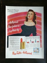 Vintage 1947 Max-Factory Hollywood Lipstick Marguerite Chapman Full Page Ad - $6.64