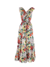 NWT J.Crew Ruffle-front Maxi in Ratti Island Botanical Print Cotton Dress 6 - £138.31 GBP