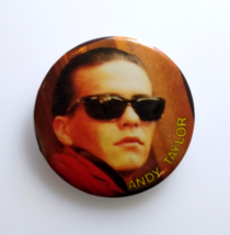 Duran Duran Andy Taylor Vintage 1980&#39;s Badge Button Pin Pop Rock New Wave Band - £9.17 GBP