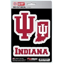 indiana hoosiers ncaa college spirit car auto sticker decal set made in usa - £15.73 GBP