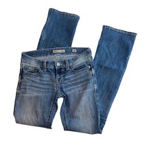 BKE Sabrina Low Rise Medium Wash Denim Straight Boot Jeans Womens 26 Long - $25.99