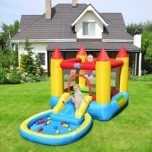 Inflatable Kids Slide Bounce House With 580w Blower - £250.96 GBP