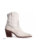 Zadig &amp; Voltaire Cara High Suede Ankle Boots White Studded $798, Sz 40 NEW - $321.74