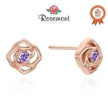 [Rosemont] SILVER Earrings (February birthstone) RC0354 Korean Jewelry - £79.32 GBP