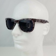 1980s Mens Classic style splatter paint / drizzle sunglasses redlines blue lens - £20.88 GBP