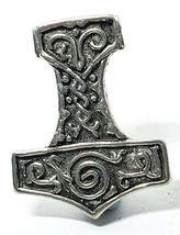 Thors Hammer Pin Badge Lapel Tie Pin Skane Warrior Northman English Pewter Uk  - £5.51 GBP