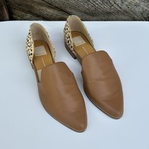 Dolce Vita Flats Womens 9 US Beige Cheetah Print Leather Kelsa D&#39;Orsay Calf Hair - £30.97 GBP