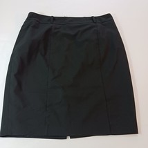 Mossimo Stretch Back Zipper Women&#39;s Black Skirt Measured Waist 36&quot; - $12.66