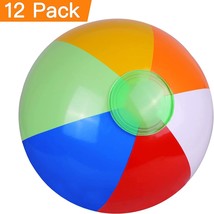 Beach Balls Kids Pool Party Toys 12&quot; Inflatable Blow Up Balls Bulk 12 Pa... - $27.37